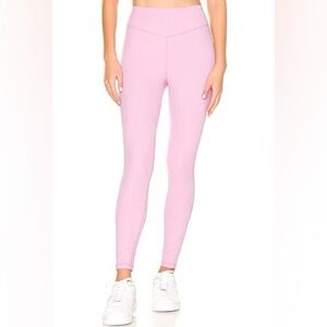 NWT WEWOREWHAT V shape pink leggings 26” (size M)